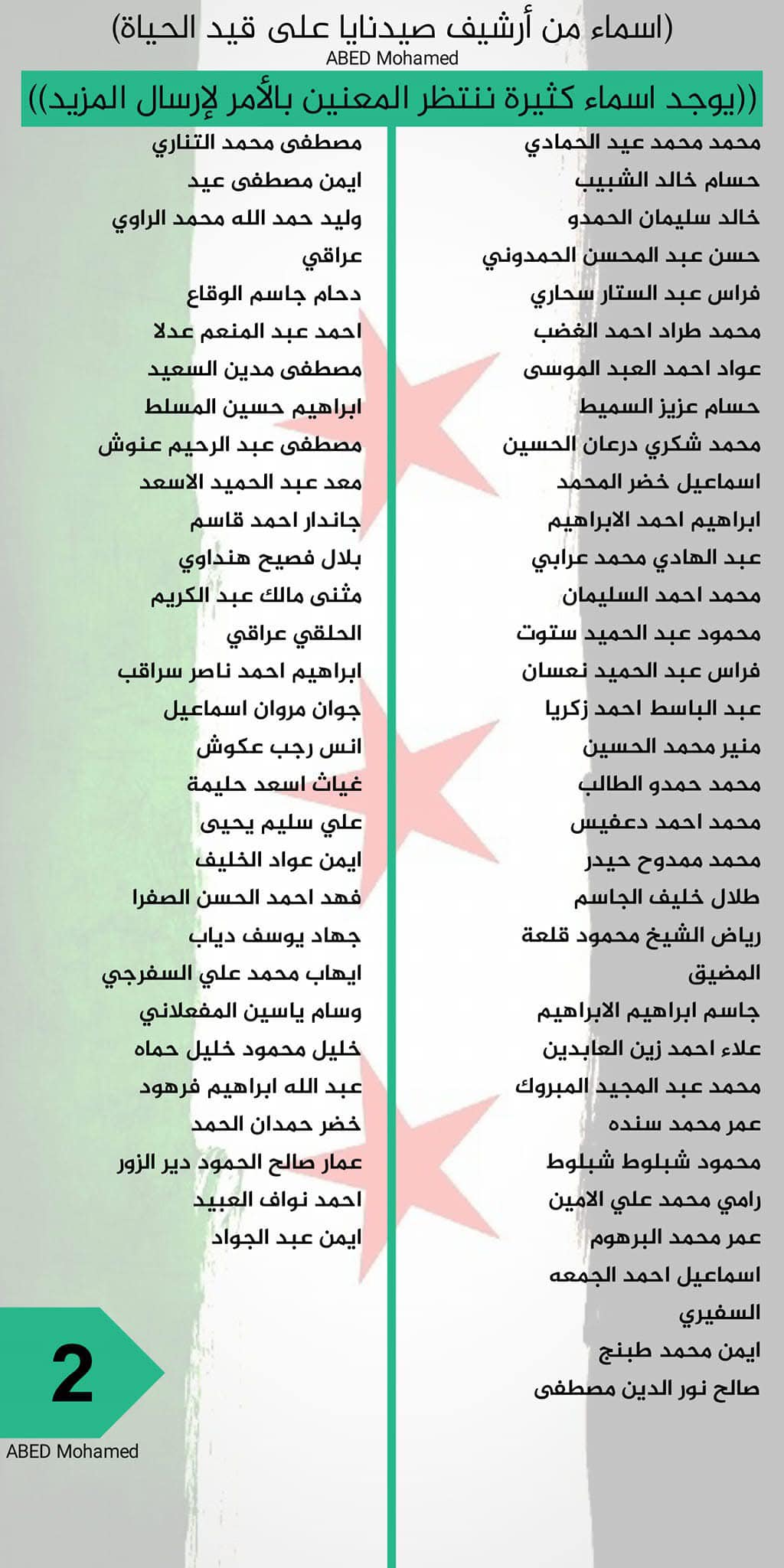 رابط البحث عن المعتقلين في سوريا.. أسماء المعتقلين في سجن صيدنايا 2024 رابط البحث عن المعتقلين في سوريا.. أسماء المعتقلين في سجن صيدنايا 2024