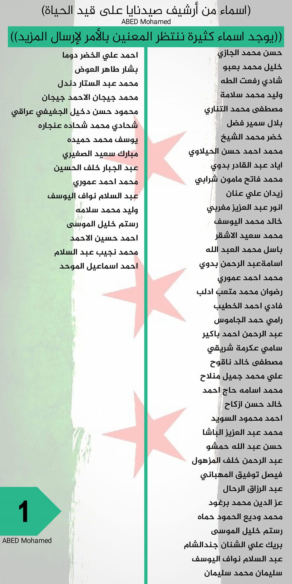 رابط البحث عن المعتقلين في سوريا.. أسماء المعتقلين في سجن صيدنايا 2024 رابط البحث عن المعتقلين في سوريا.. أسماء المعتقلين في سجن صيدنايا 2024