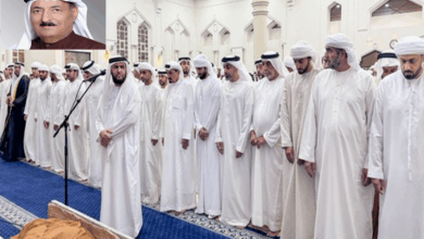 تفاصيل وفاة حمد راشد النعيمي وصور من صلاة الجنازة تفاصيل وفاة حمد راشد النعيمي